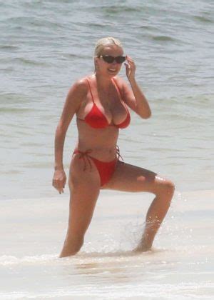 Caroline Vreeland In Red Bikini At A Beach In Tulum Gotceleb