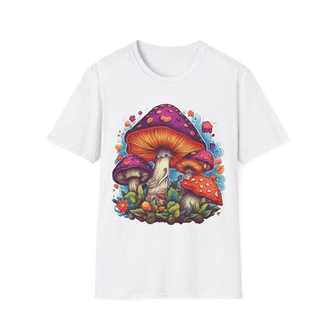 Adult Psychedelic Magic Mushroom T Shirt Cottagecore Aesthetic