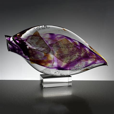 Amazing Glass Sculpture Leaf Form By Charlie Macpherson