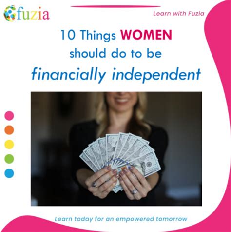 10 things women should do to be financially independent fuzia