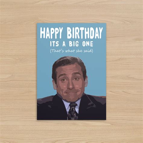 Michael Scott Birthday Card The Office Us Birthday Card Etsy Uk