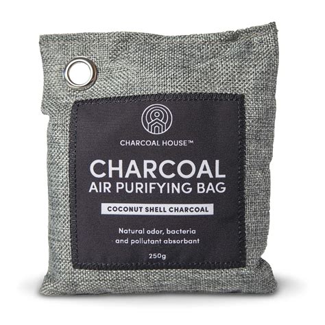 Coconut Shell Activated Charcoal Odor Purifier Bag Large 250g 4 Pack