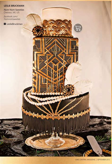 Layers are alternating layers of white almond gatsby art deco wedding cake this cake was a request for a buttercream gatsby era art deco. Pin by Kassandra Q on Inspiring Cake & Pastry | Art deco ...