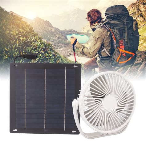 6 Inch Round Solar Ventilator 10w Usb Solar Panel Powered Portable Fan