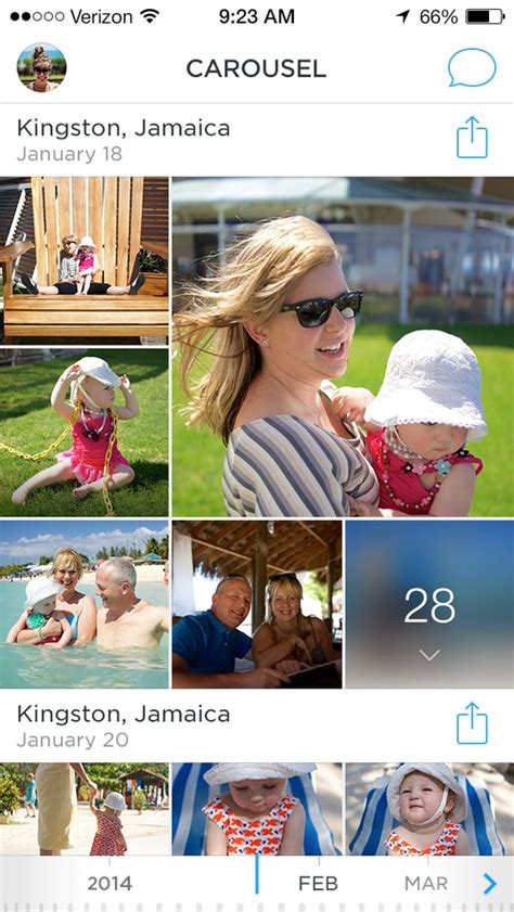 Link sharing is a file sharing app that is able to conveniently upload large files, high resolution pictures, videos & documents saved on your samsung galaxy device or samsung pc to samsung cloud for a period of time, create links to those files and then easily send links to others. Carousel Photo Sharing App by Dropbox | POPSUGAR Tech