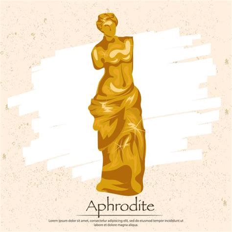 Greek Goddess Aphrodite Gold Statue Vector Art At Vecteezy