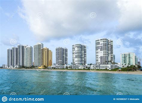 Skyline Of Sunny Isles Beach Florida Stock Image Image Of