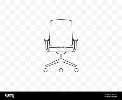 Office Chair Seat Icon Vector Illustration Flat Design Stock Vector