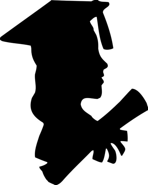 ✓ free for commercial use ✓ high quality images. Die Cut Silhouette GRADUATION FEMALE x 8 for Cardmaking ...