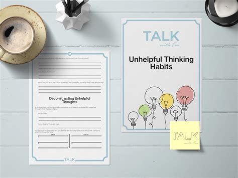 Unhelpful Thinking Habits Worksheets Talk With Fos