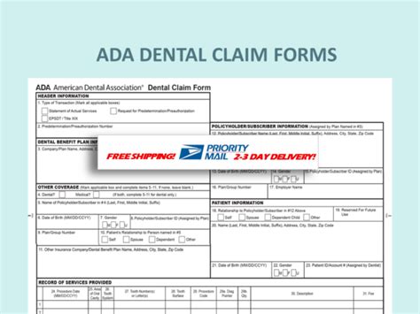 Dental Paper Claim Forms Fiachra Forms Charting Solutions