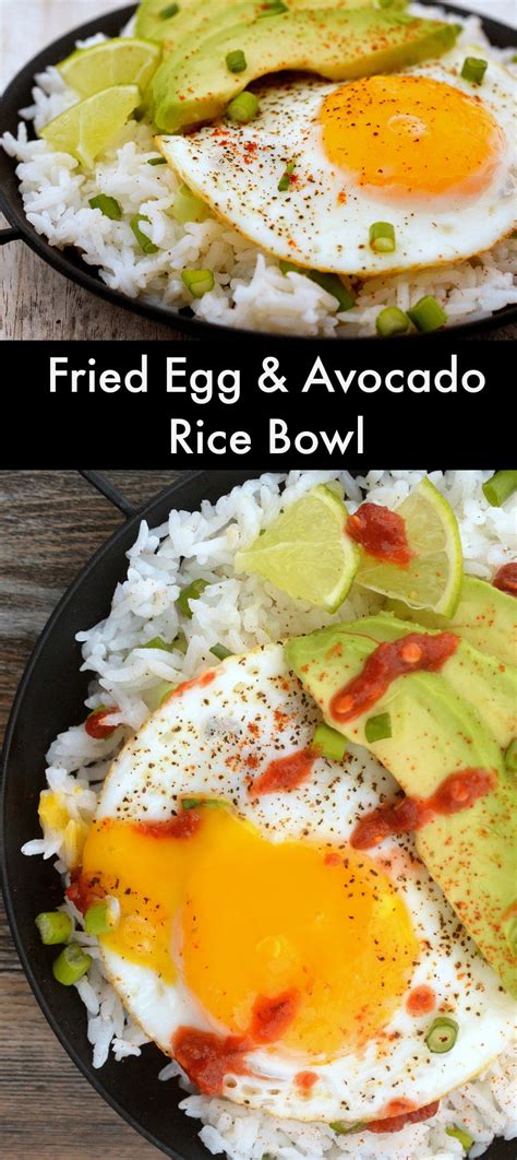 Fried Egg And Avocado Rice Bowl
