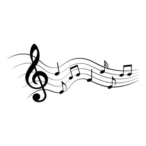 850 Flowing Music Notes Silhouette Stock Illustrations Royalty Free