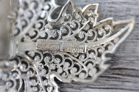 Vintage Alice Caviness Germany Sterling Silver 925 Leaf Brooch Etsy