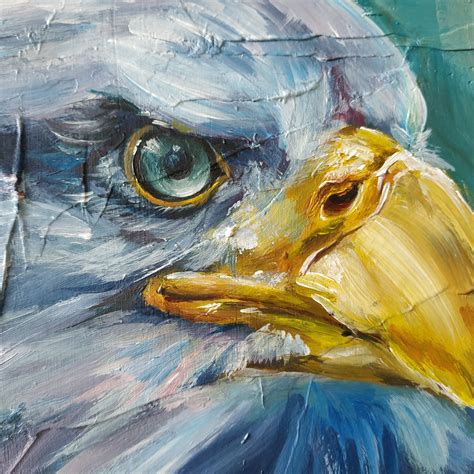 Bald Eagle Painting Original Acrylic Eagle Artwork Bald Eagle Etsy