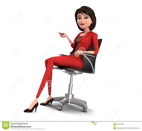 Businesswoman stock illustration. Illustration of cheerful - 35576293