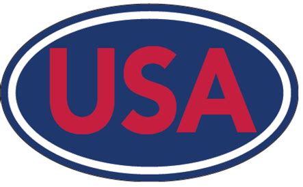 Made in the USA-USA Oval Bumper Sticker with blue background. Part #848796 | Bumper stickers ...