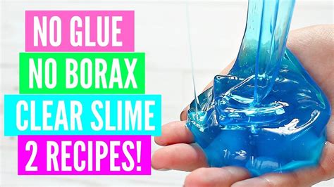 Diy Clear Slime Without Glue Or Borax Easy No Glue No Borax Clear