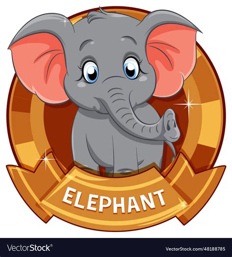 Baby Elephant Cartoon Character Royalty Free Vector Image