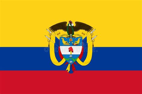 Colombia Flag Republic Of Colombia Stock Vector Illustration Of
