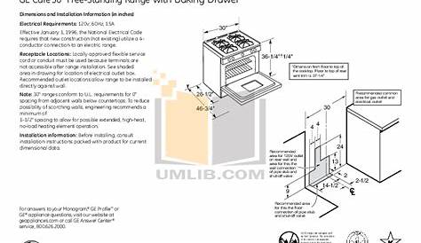 PDF manual for GE Range Cafe CGS980SEMSS