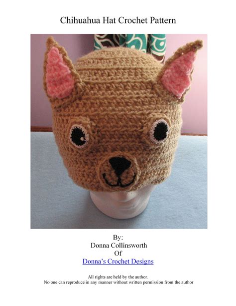 Chihuahua Hat Crochet Pattern With Tutorials Digital Etsy