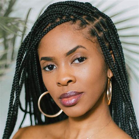 27 beautiful box braid hairstyles for black women feed in knotless braids protective style