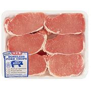 H E B Boneless Center Loin Pork Chops Extra Thick Cut Texas Size