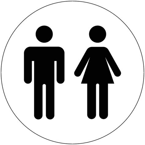 Unisex Symbol Economy Washroom Signs Seton
