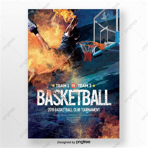 Cool Basketball Club Sports Poster Template Download On Pngtree