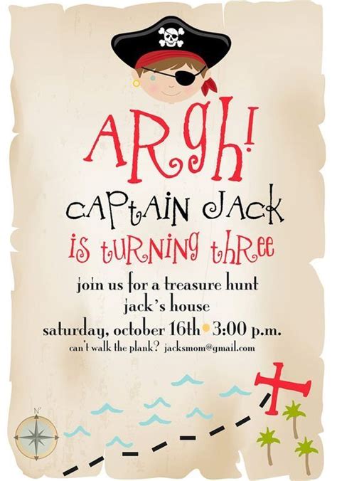 Pirate Pirate Birthday Party Invitations Pirate Party Invitations