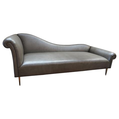 Grey Leather Chaise Lounge Chairish