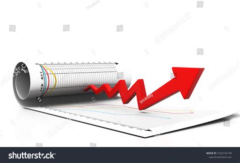 3d Illustration Economic Growth Graph Stock Illustration 1032192109