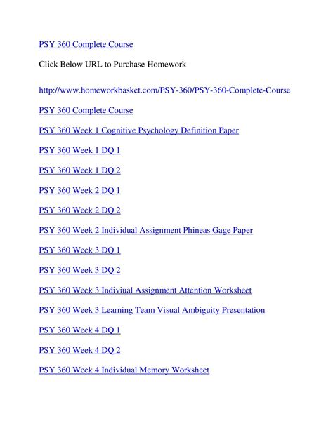 Psy 360 Complete Course Robertbt304 Page 1 2 Flip Pdf Online