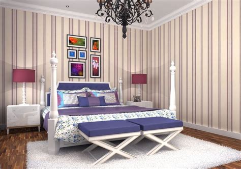 Striped Wallpaper Designs Lavender Vertical Stripe Bedroom 1032x725