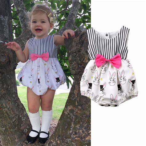 Pudcoco Girl Clothes Cotton Cute Newborn Baby Girl Infant Bunny Rabbit