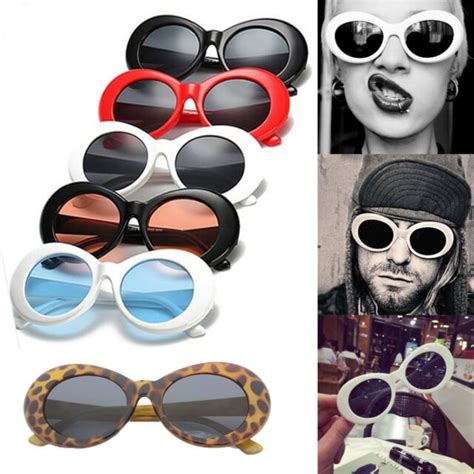 Clout Goggles Sunglasses Kurt Cobain Oval Shades Grunge Unisex Goggles