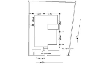 Residence Plot Area Design Layout Plan Cadbull
