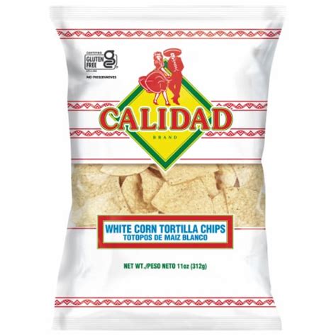 calidad white corn tortilla chips 11 oz qfc