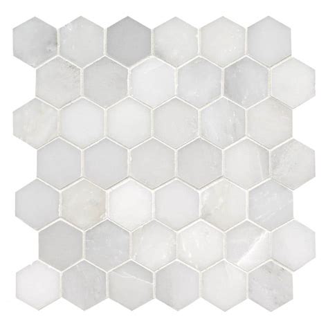 Hampton Carrara Hex Marble Mosaic Tile X The Tile Shop 57 Off