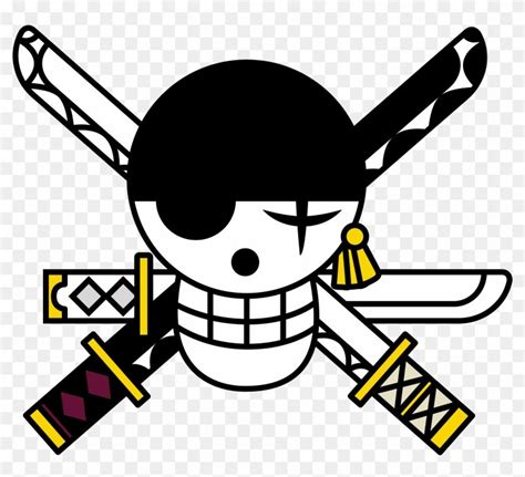 Find Hd One Piece Logo Zoro Jolly Roger Hd Png Download