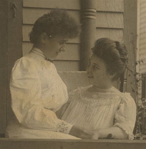 Antique Vintage Edwardian Lovers Porch Dress Peace Love Ladies Lesbian Int Photo Vintage