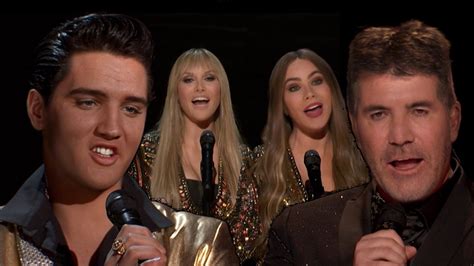 Simon Sofia And Heidi Perform With Elvis On Americas Got Talent