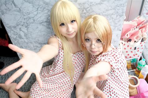 Ana Coppola Sakuragi Matsuri Ichigo Mashimaro Amamiya Laiko Blonde Hair Cosplay Dress