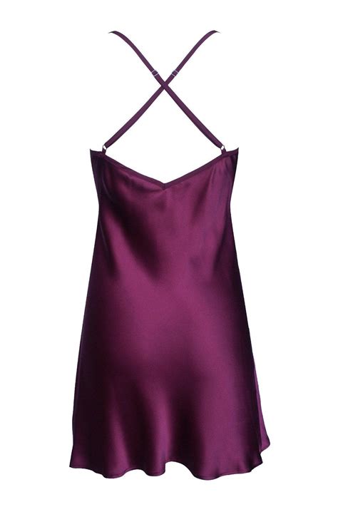 Bordeaux Silk Slip Dress • 100 Pure Silk Luxury Lingerie Darkest Fox
