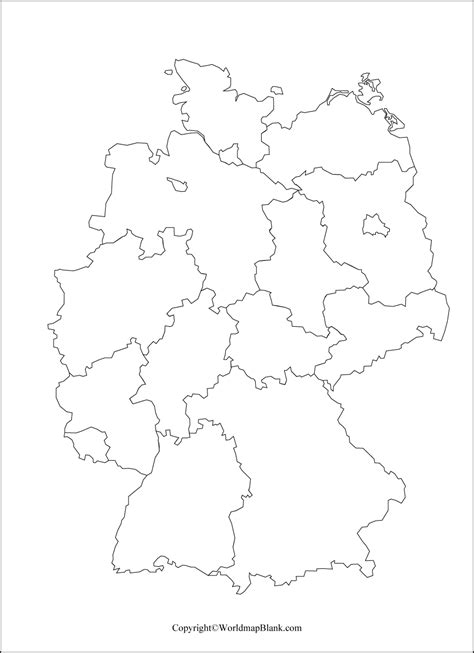 Blank Map Of Germany Germany Map Outline Pdf