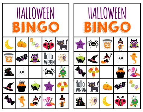 15 Best Printable Halloween Bingo Game