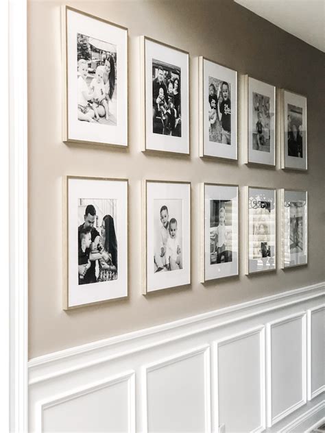 Gallery Wall with Gold Frames to Add a Touch of Glam