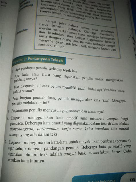 Jawaban Soal Bahasa Indonesia Kelas Halaman