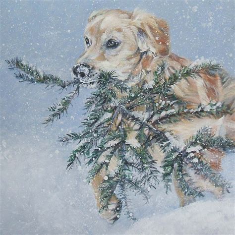 Golden Retriever Dog Art Canvas Print Of Lashepard